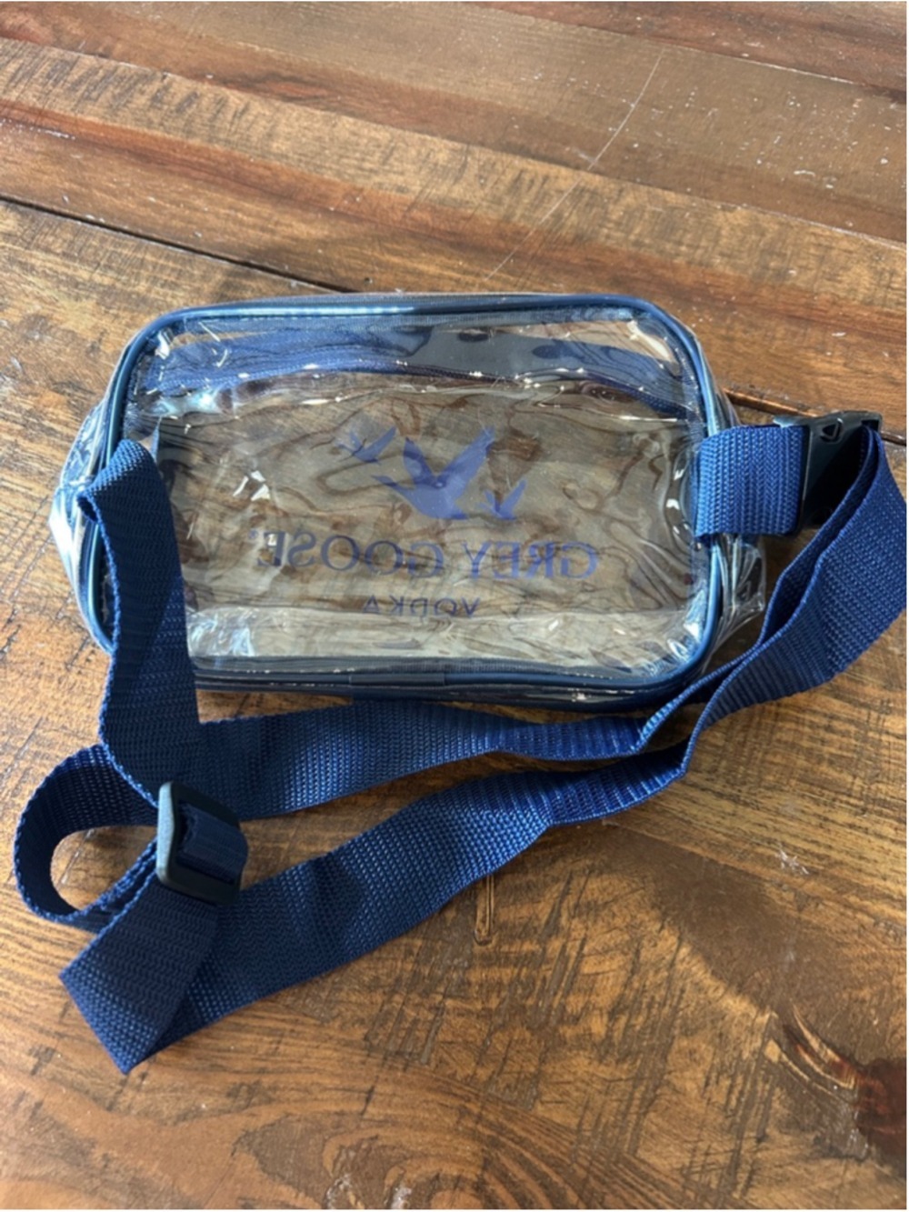 Women's Grey Goose Clear Navy One Size Crossbody Bag